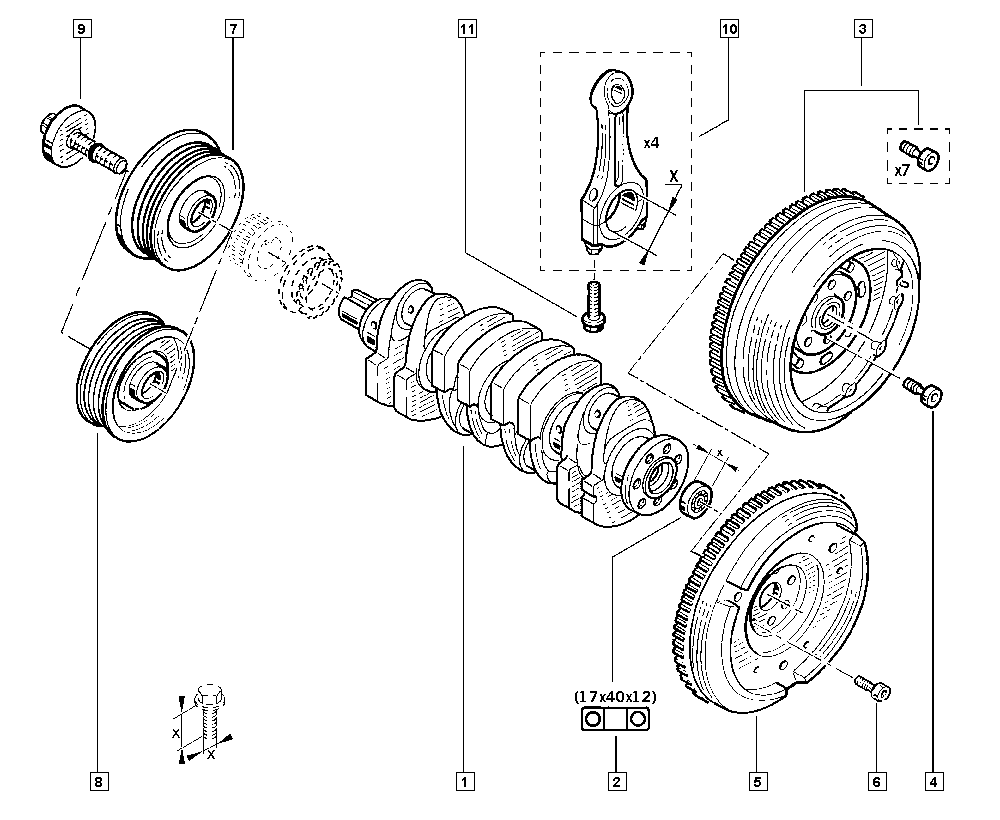 GATES TVD1127A - Puleggia cinghia, Albero a gomiti www.autoricambi360.it