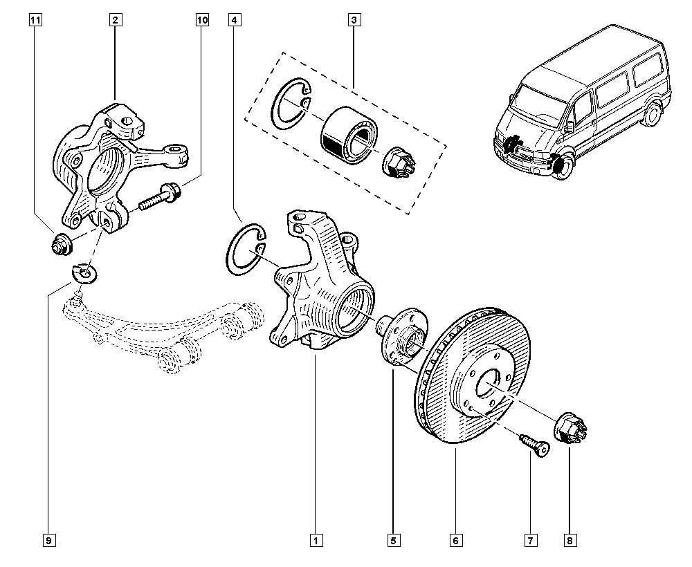 RENAULT 7703066049 - Kit cuscinetto ruota www.autoricambi360.it