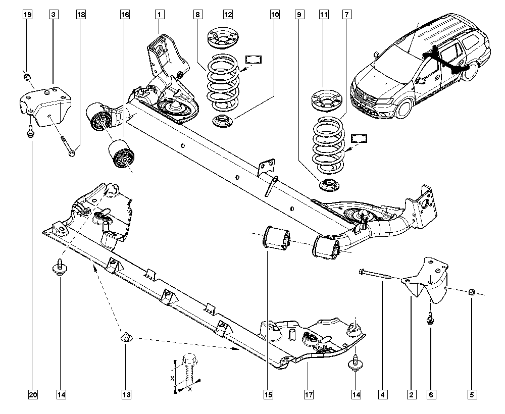 RENAULT 60 01 549 989 - Supporto, Braccio oscillante www.autoricambi360.it