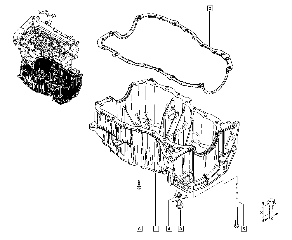 RENAULT 77 03 075 348 - Vite di chiusura, vaschetta dell'olio www.autoricambi360.it