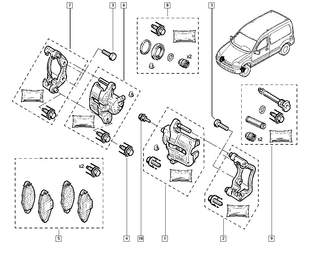 Samko 5SP1106 - Kit pastiglie freno, Freno a disco www.autoricambi360.it