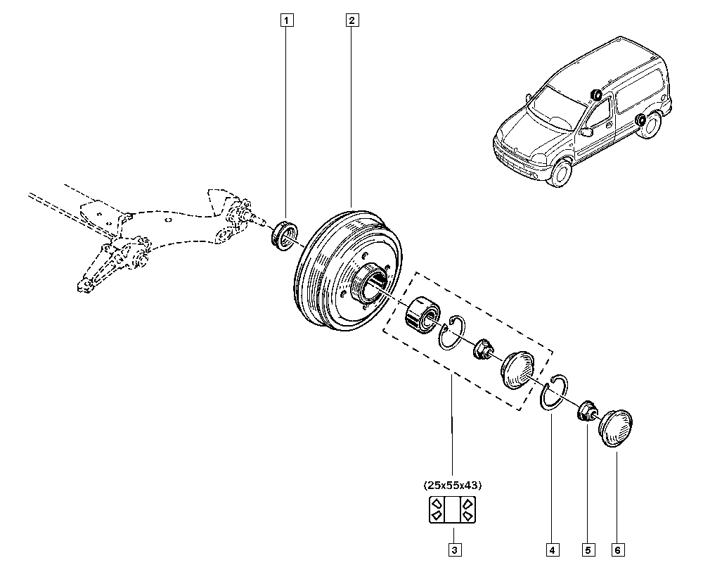 RENAULT 8200741443 - Kit cuscinetto ruota www.autoricambi360.it