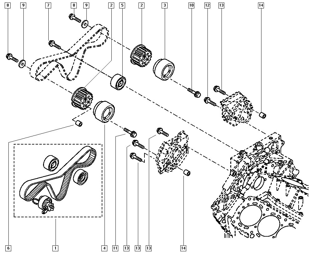 Autokit 03.80539 - Galoppino / Guidacinghia, Cinghia dentata www.autoricambi360.it