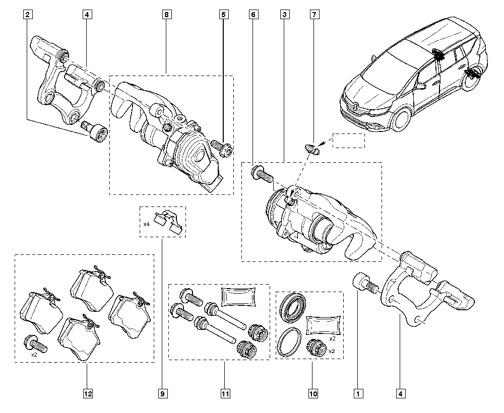 RENAULT 440834627R - Kit pastiglie freno, Freno a disco www.autoricambi360.it