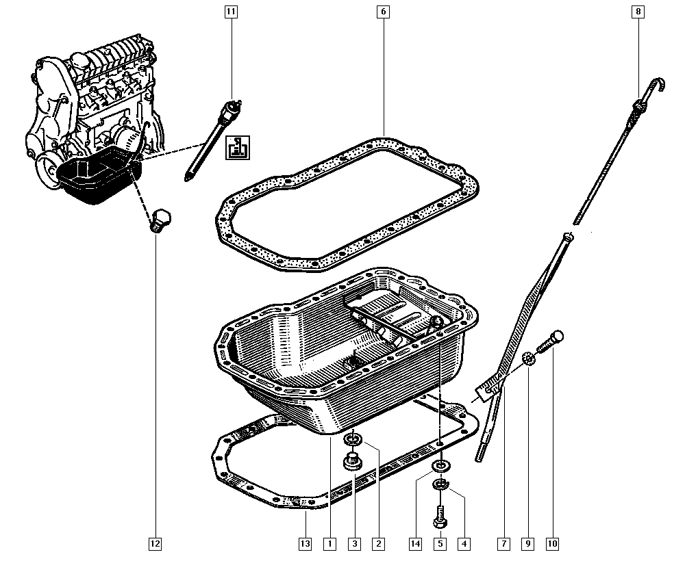 RENAULT 77 00 859 751 - Guarnizione, Coppa olio www.autoricambi360.it