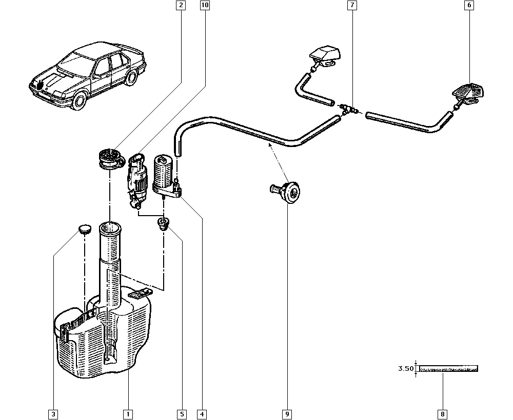 RENAULT 8201626365 - Pompa acqua lavaggio, Pulizia cristalli www.autoricambi360.it
