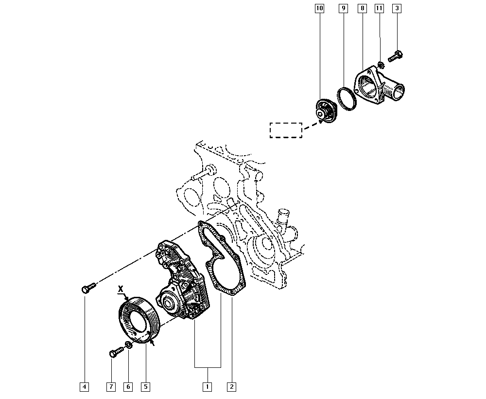 RENAULT 77 00 872 314 - Termostato, Refrigerante www.autoricambi360.it