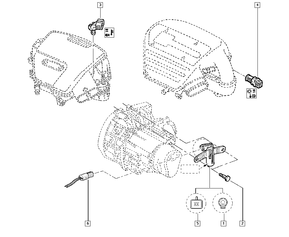 RENAULT 77 00 101 451 - Sensore, Temperatura aria aspirata www.autoricambi360.it