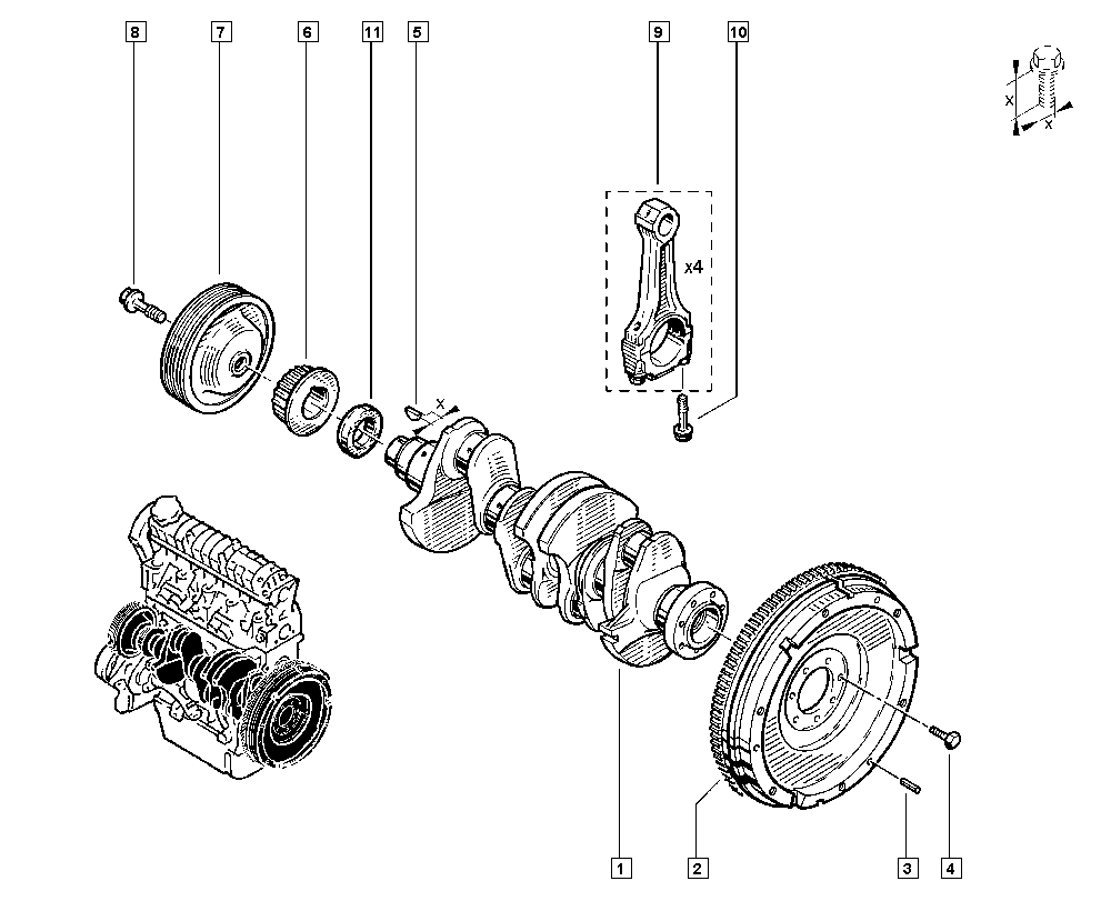 RENAULT 8200545437 - Puleggia cinghia, Albero a gomiti www.autoricambi360.it