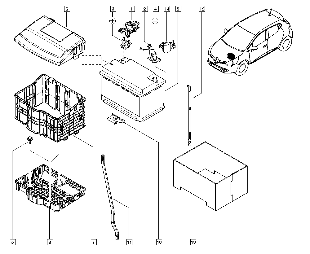 RENAULT 7711238596 - Batteria avviamento www.autoricambi360.it