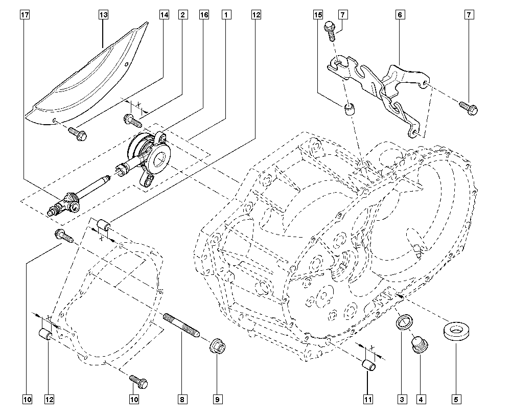 RENAULT 82 01 290 863 - Dispositivo disinnesto centrale, Frizione www.autoricambi360.it