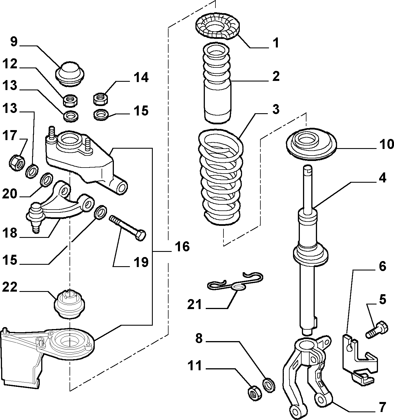 FCA 60625002 - Supporto ammortizzatore a molla www.autoricambi360.it