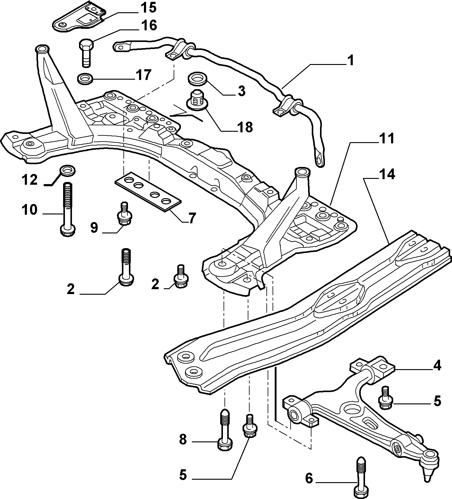 FCA 60652466 - Braccio oscillante, Sospensione ruota www.autoricambi360.it