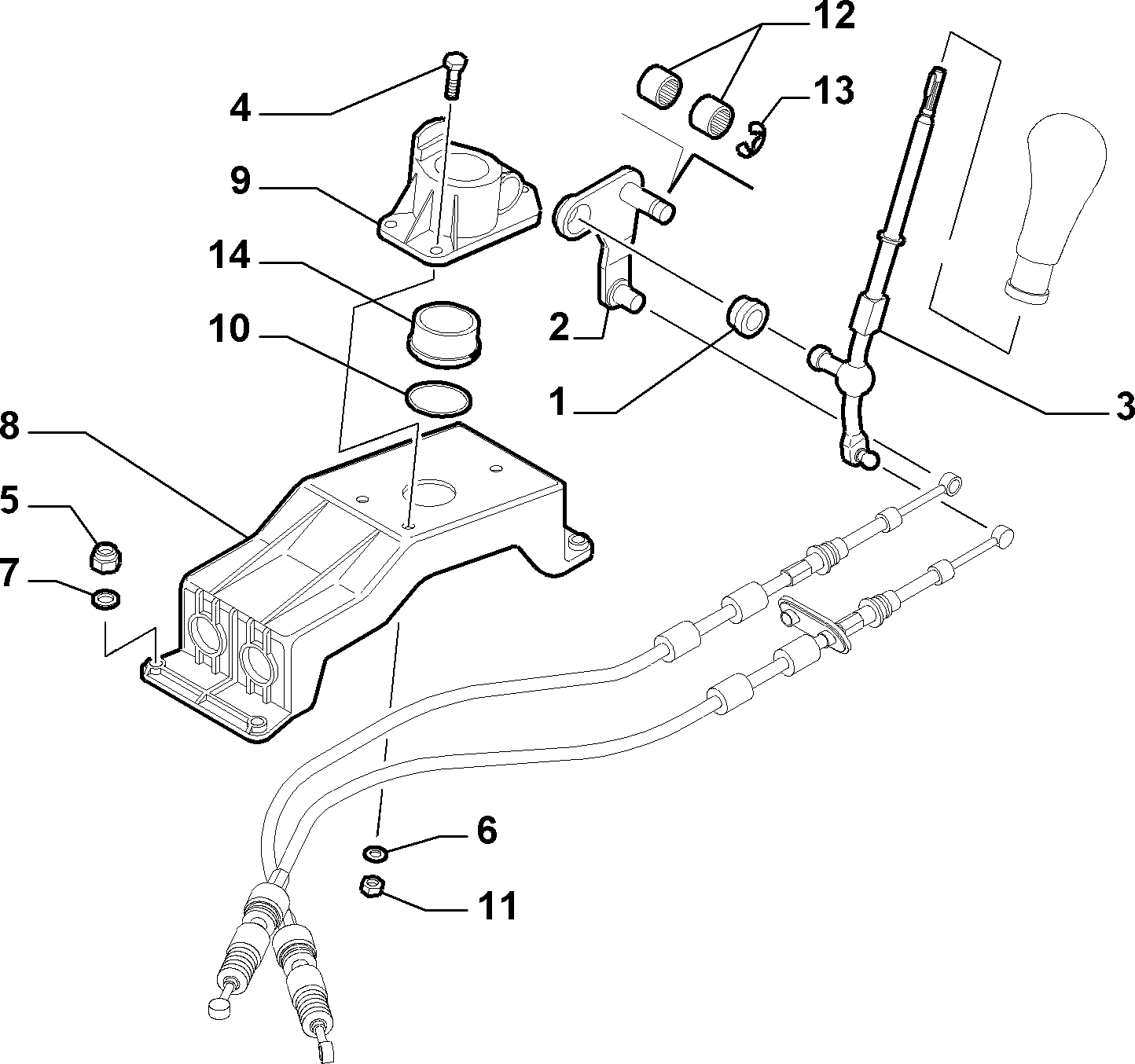 FCA 14464080 - Kit riparazione, Leva cambio www.autoricambi360.it