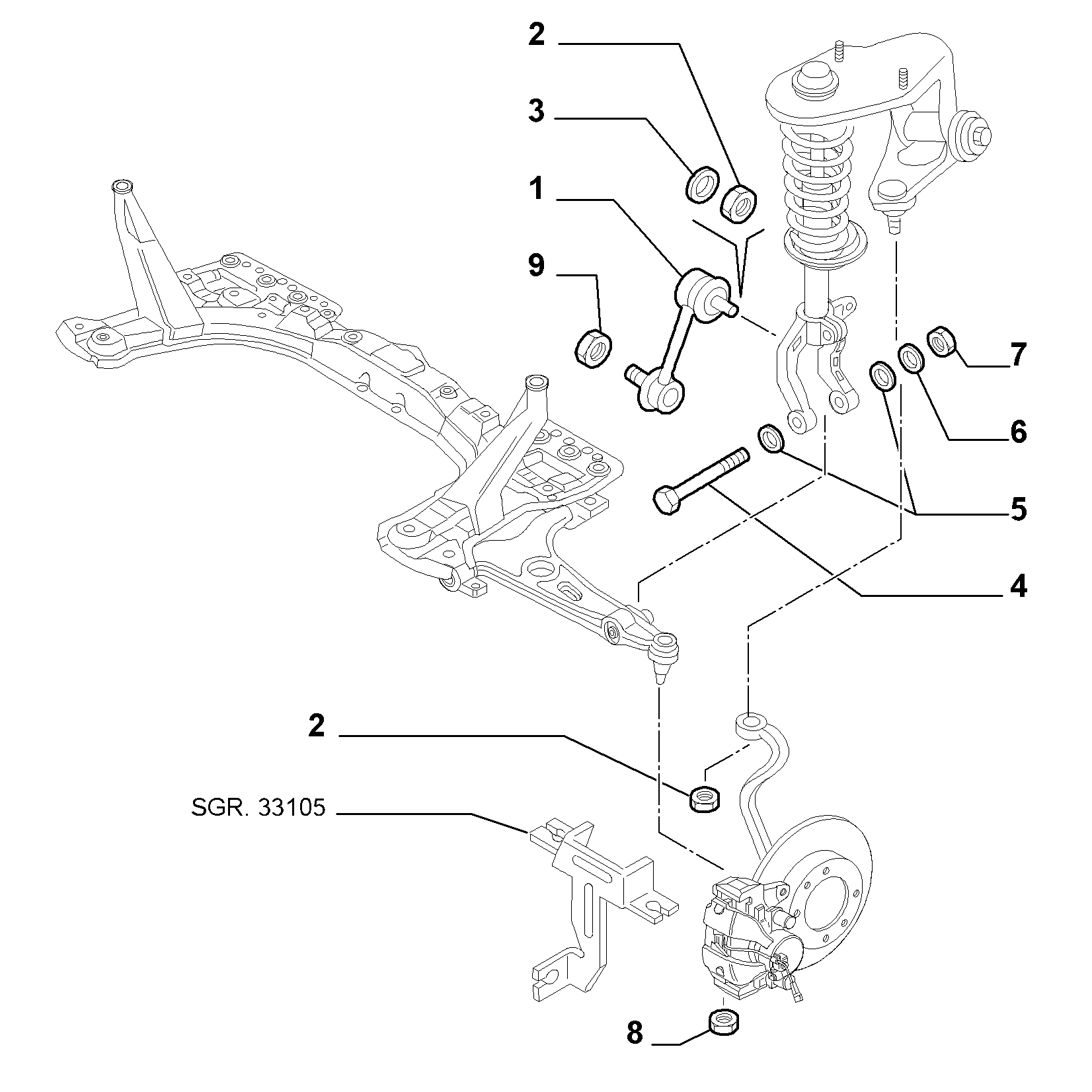 FCA 46843389 - Asta / Puntone, Stabilizzatore www.autoricambi360.it