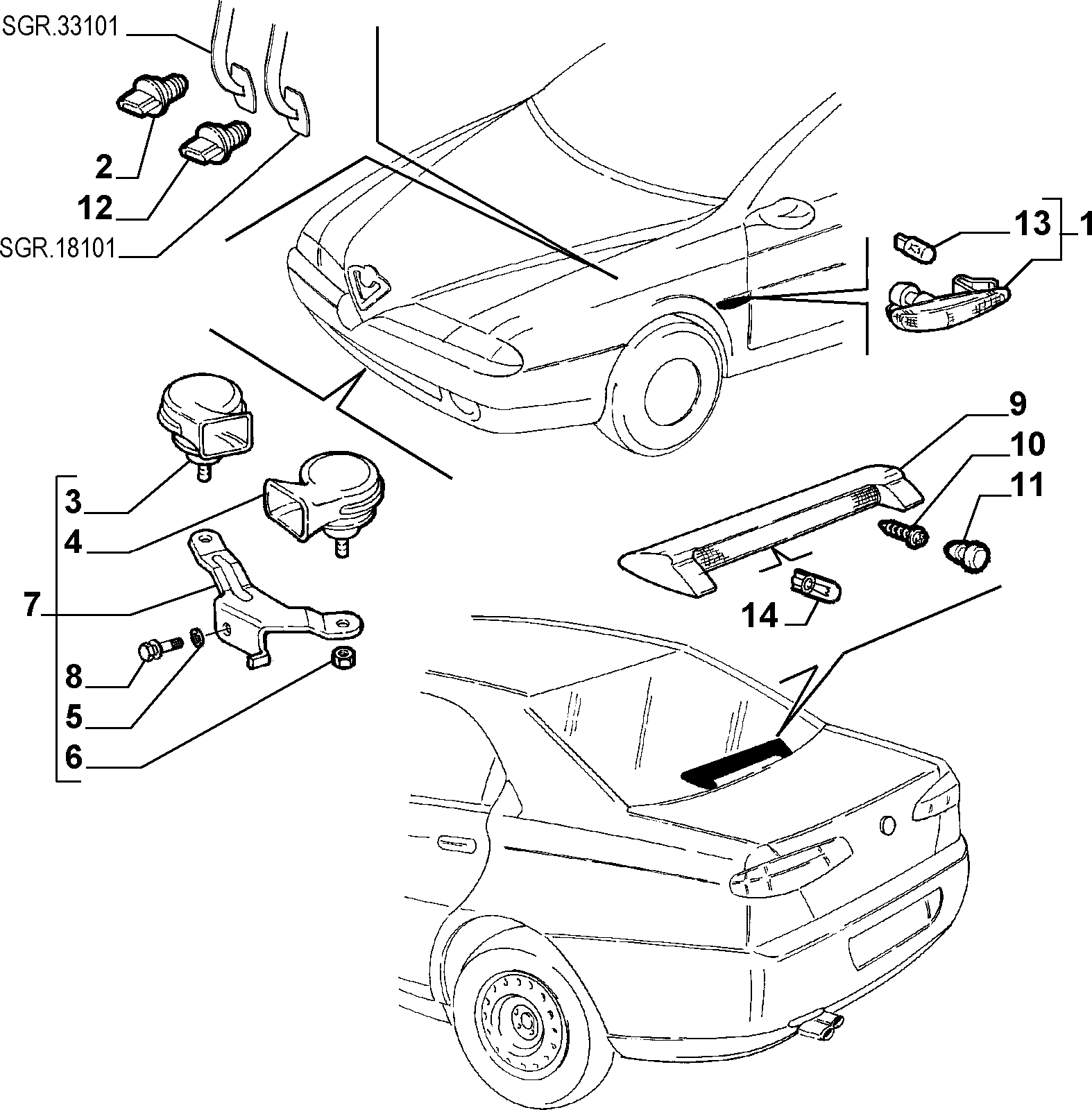 FCA 7627639 - Interruttore luce freno www.autoricambi360.it