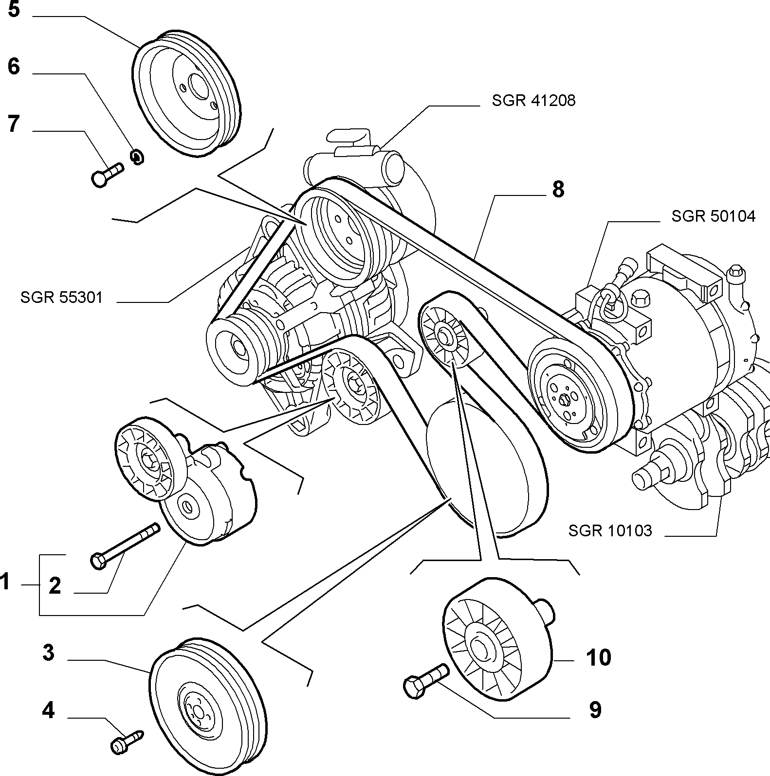FCA 71747797 - Puleggia cinghia, Albero a gomiti www.autoricambi360.it