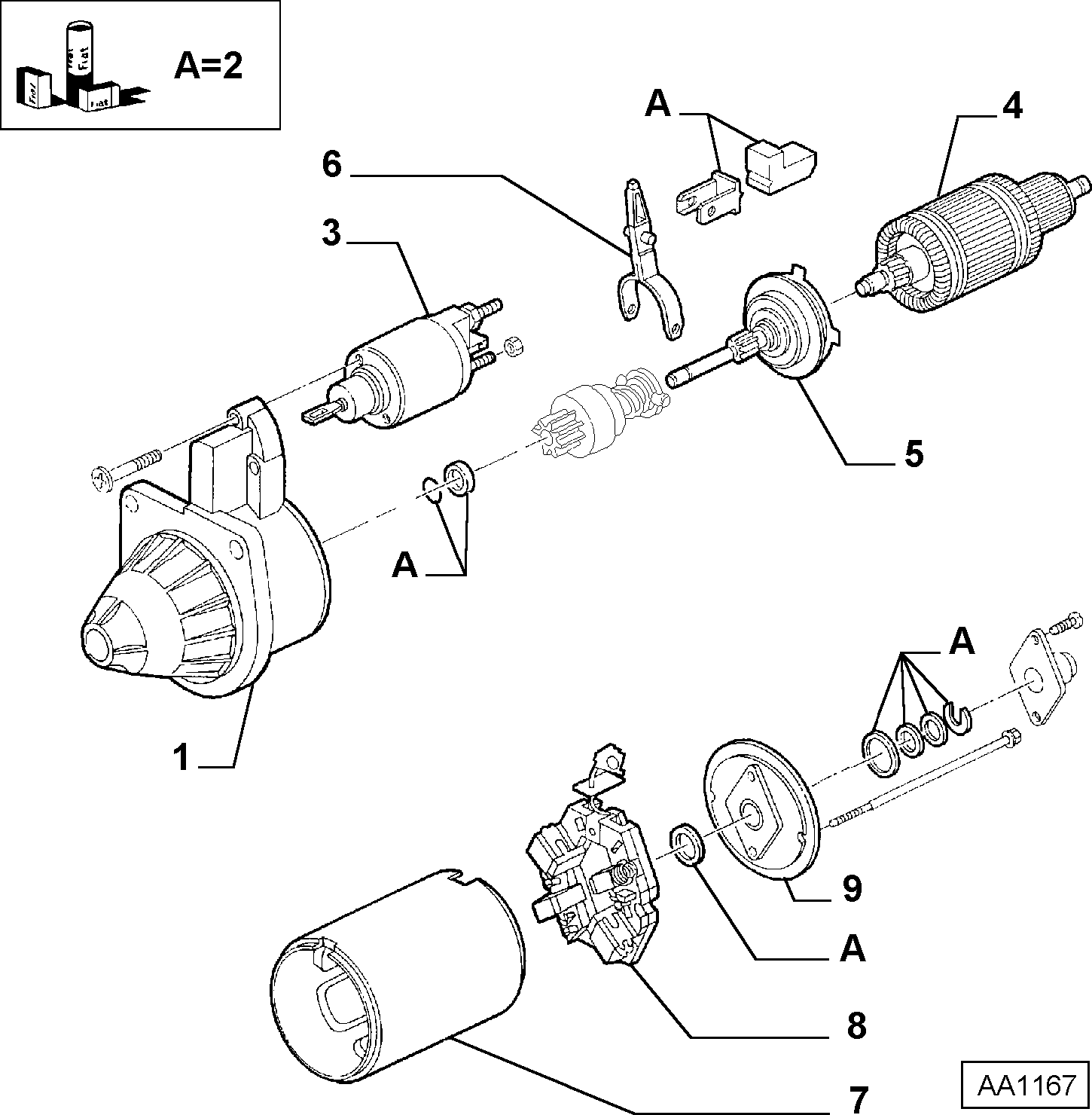 FCA 9948377 - Kit pastiglie freno, Freno a disco www.autoricambi360.it