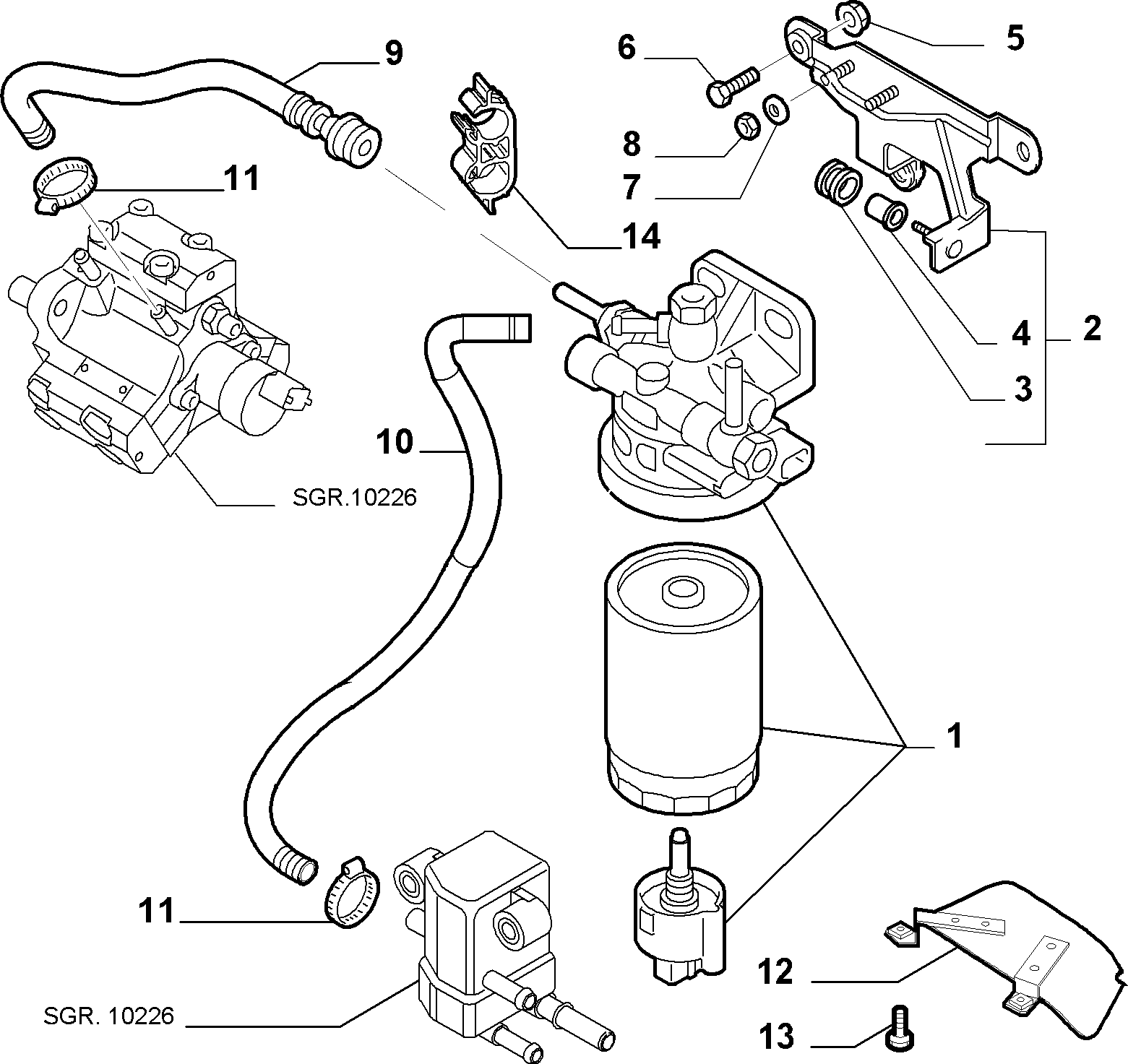 FCA 60690286 - Filtro carburante www.autoricambi360.it