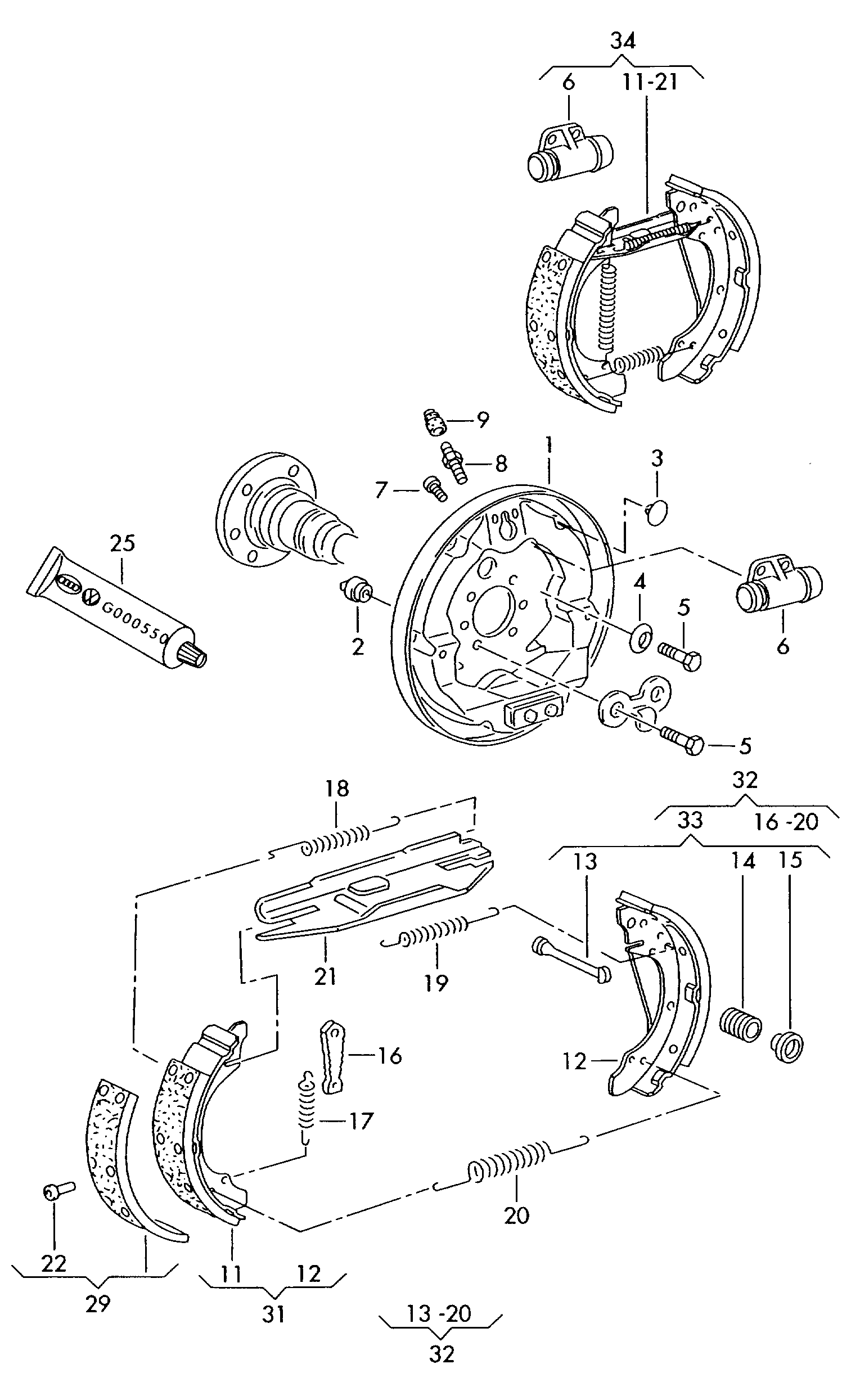 Samko 85730 - Kit ganasce freno www.autoricambi360.it