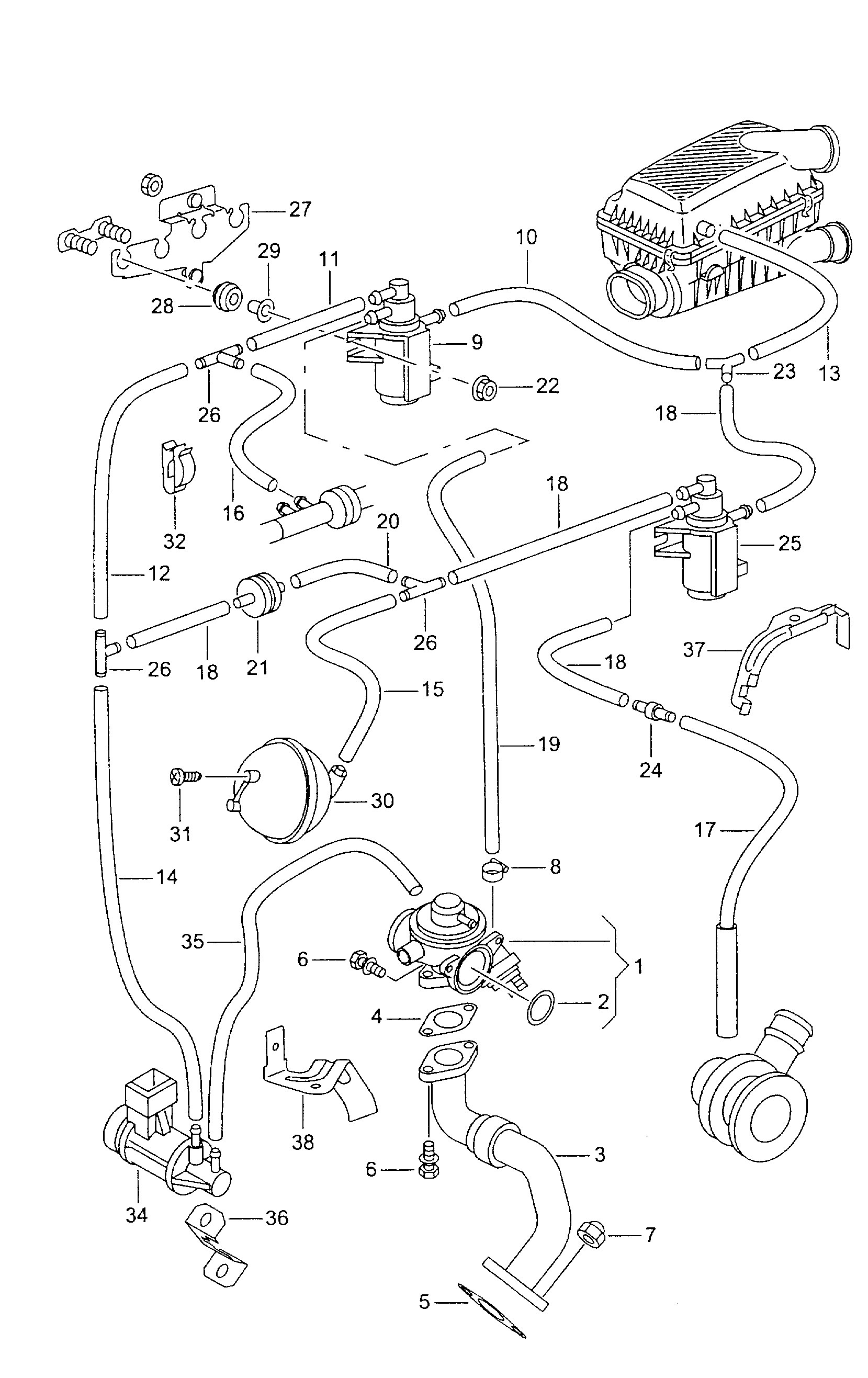 VAG 045131501L - Valvola ricircolo gas scarico-EGR www.autoricambi360.it