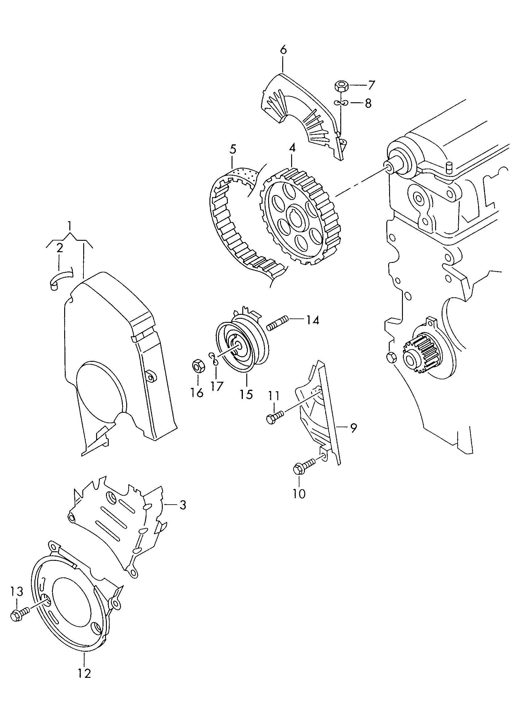 VAG N 011 008 45 - Kit cinghie dentate www.autoricambi360.it