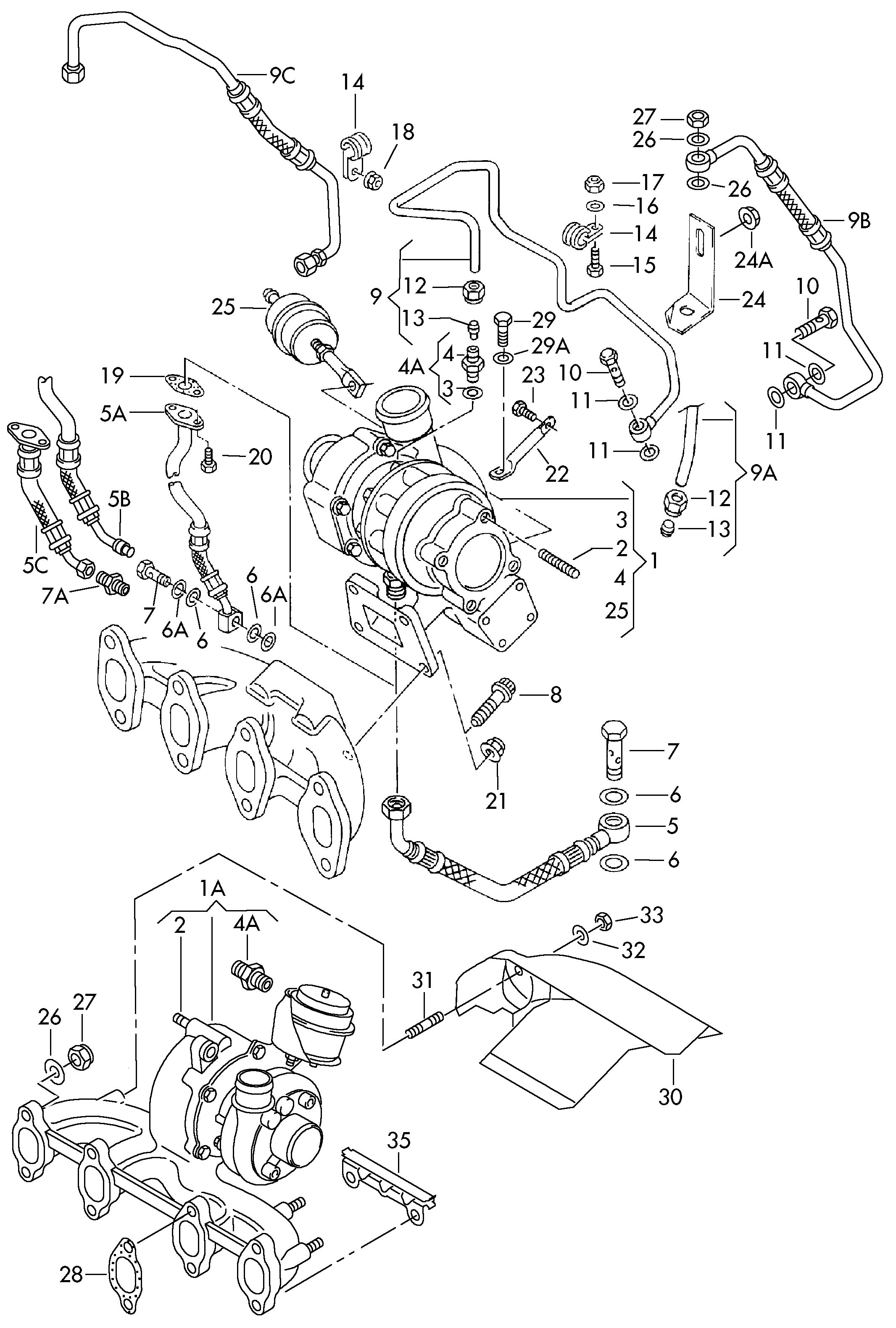 VAG 03G253014E - Kit montaggio, Compressore www.autoricambi360.it