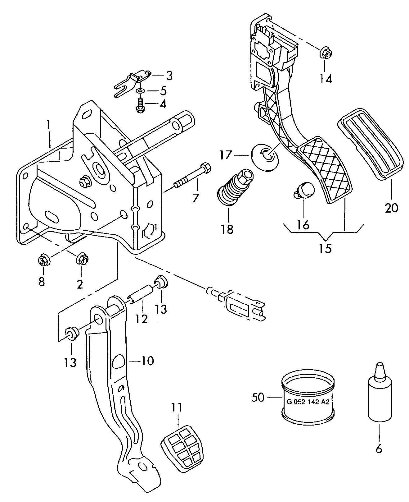 VAG 6Q1 721 503 C - Kit pedale acceleratore www.autoricambi360.it