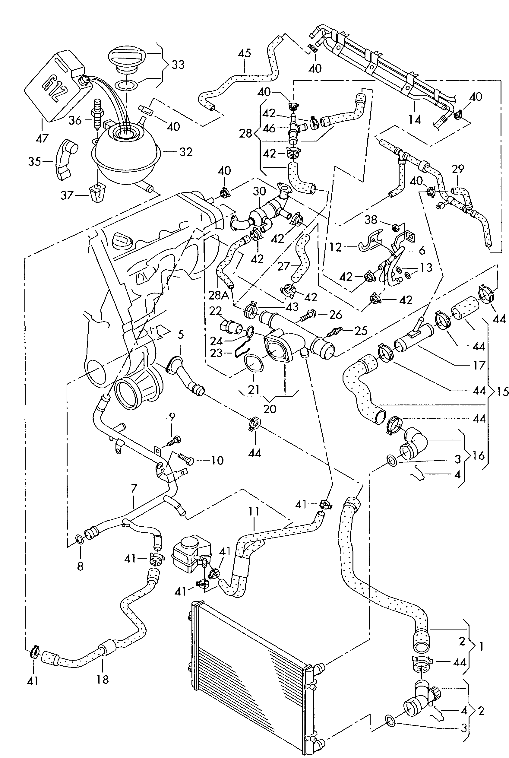 VAG 6Q0121407A - Serbatoio compensazione, Refrigerante www.autoricambi360.it