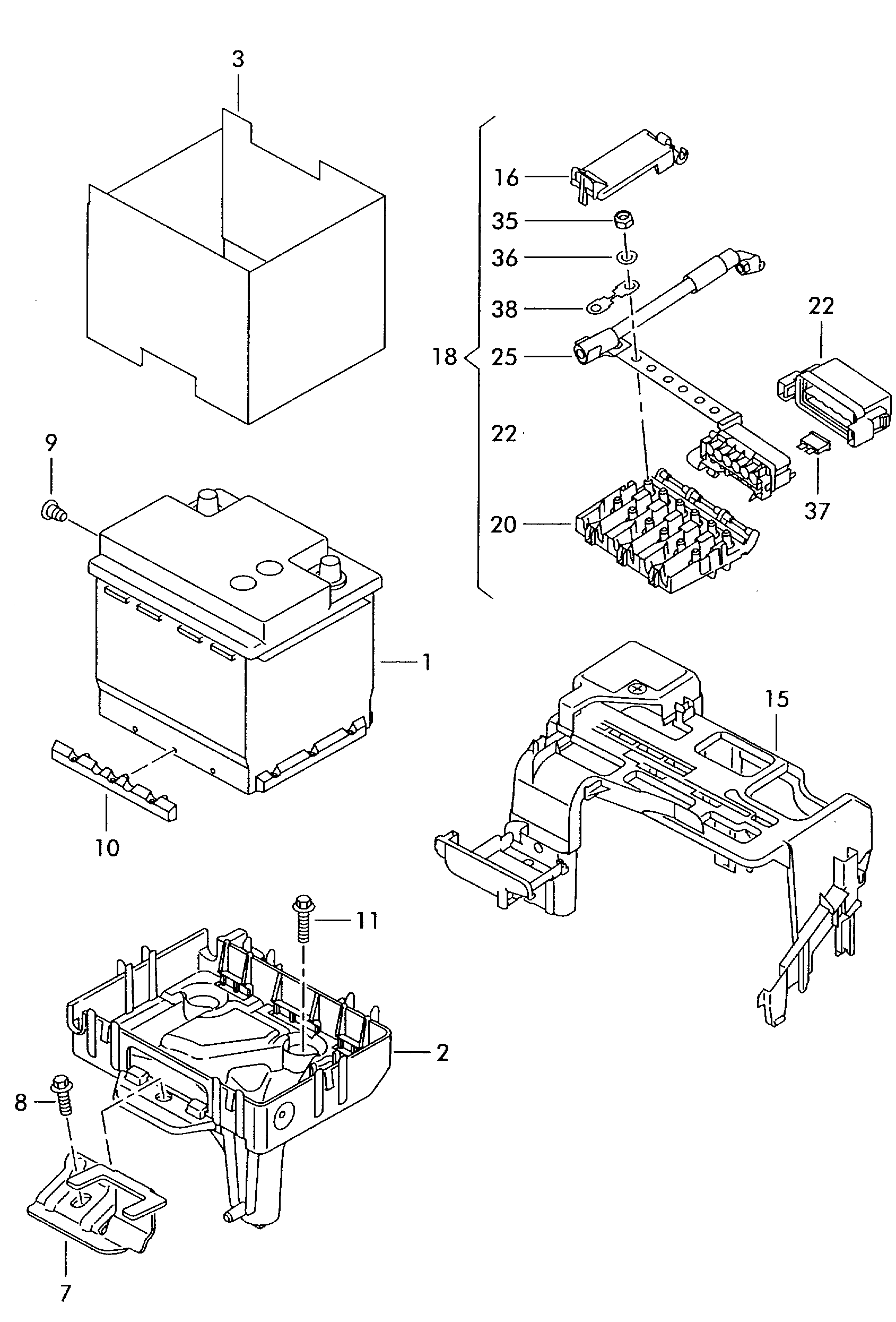 VAG JZW 915 105 - Batteria avviamento www.autoricambi360.it