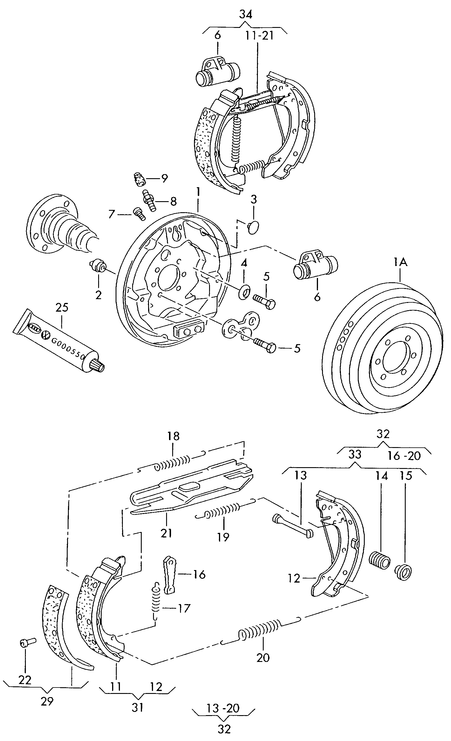 Samko 86830 - Kit ganasce freno www.autoricambi360.it