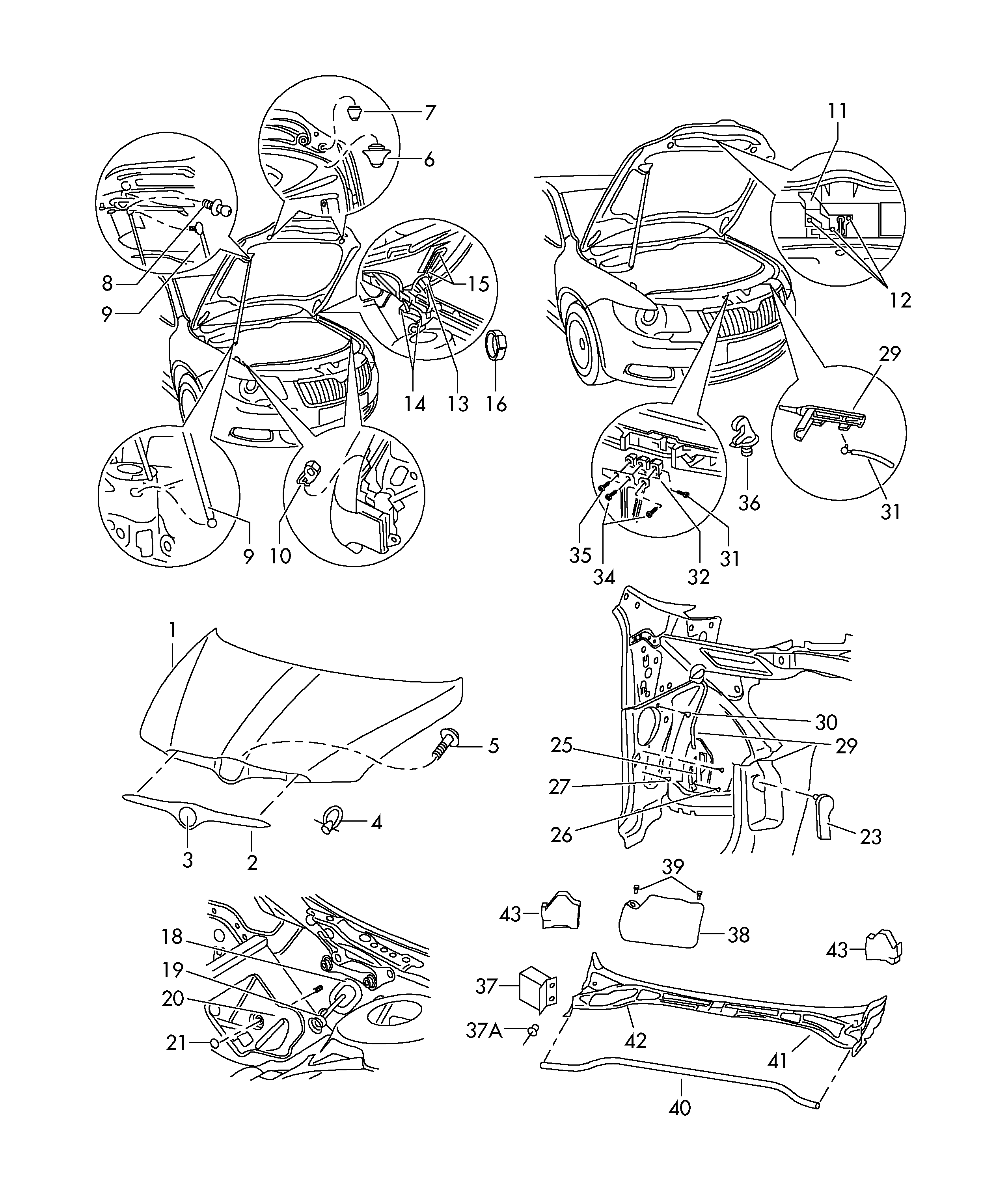 VAG 3T0 823 359 - Ammortizzatore pneumatico, Cofano motore www.autoricambi360.it