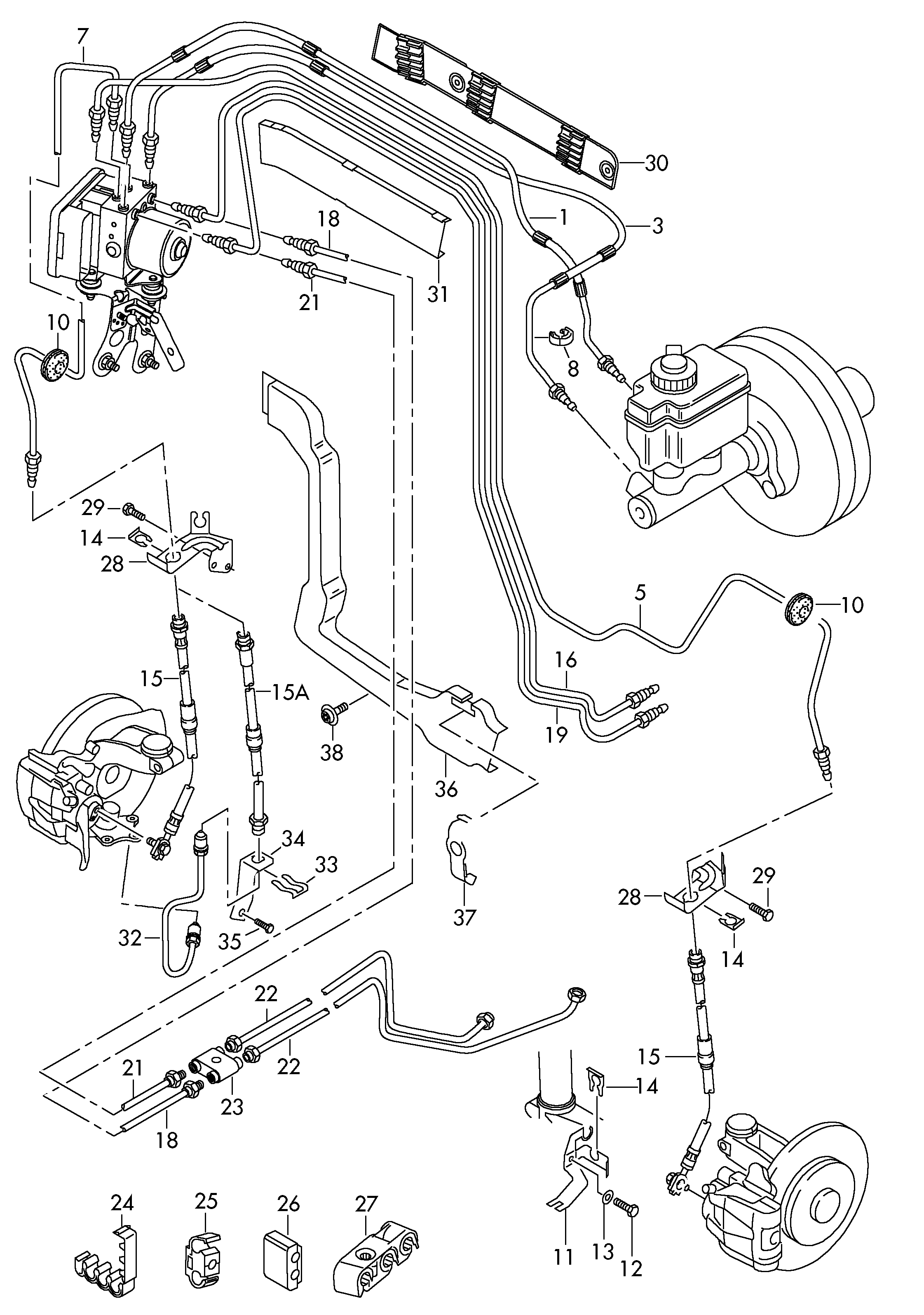 VAG 1K0611701M - Flessibile del freno www.autoricambi360.it