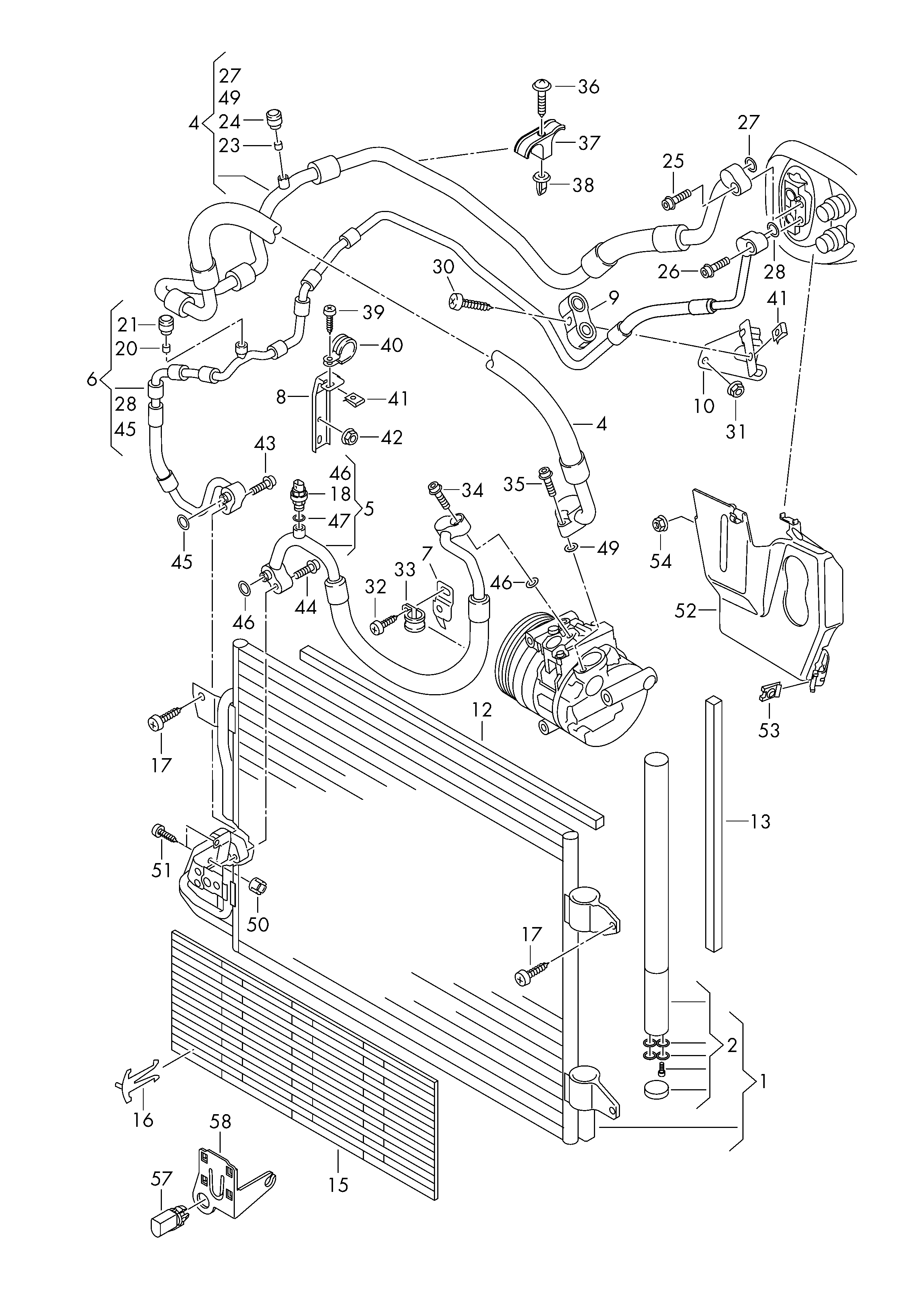 VAG 1K0820411Q - Condensatore, Climatizzatore www.autoricambi360.it