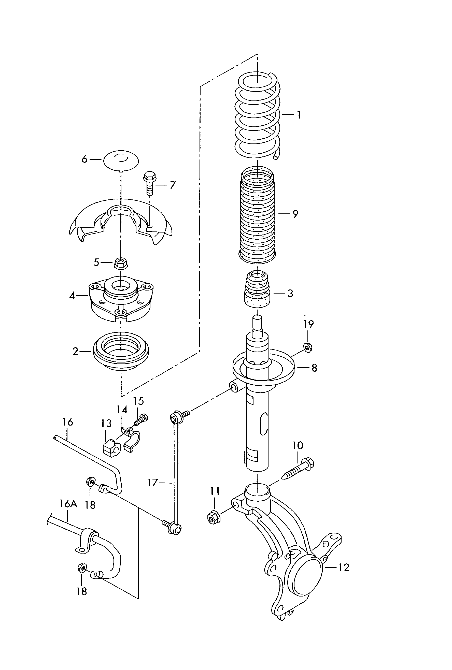 VAG 6N0413175A - Kit parapolvere, Ammortizzatore www.autoricambi360.it