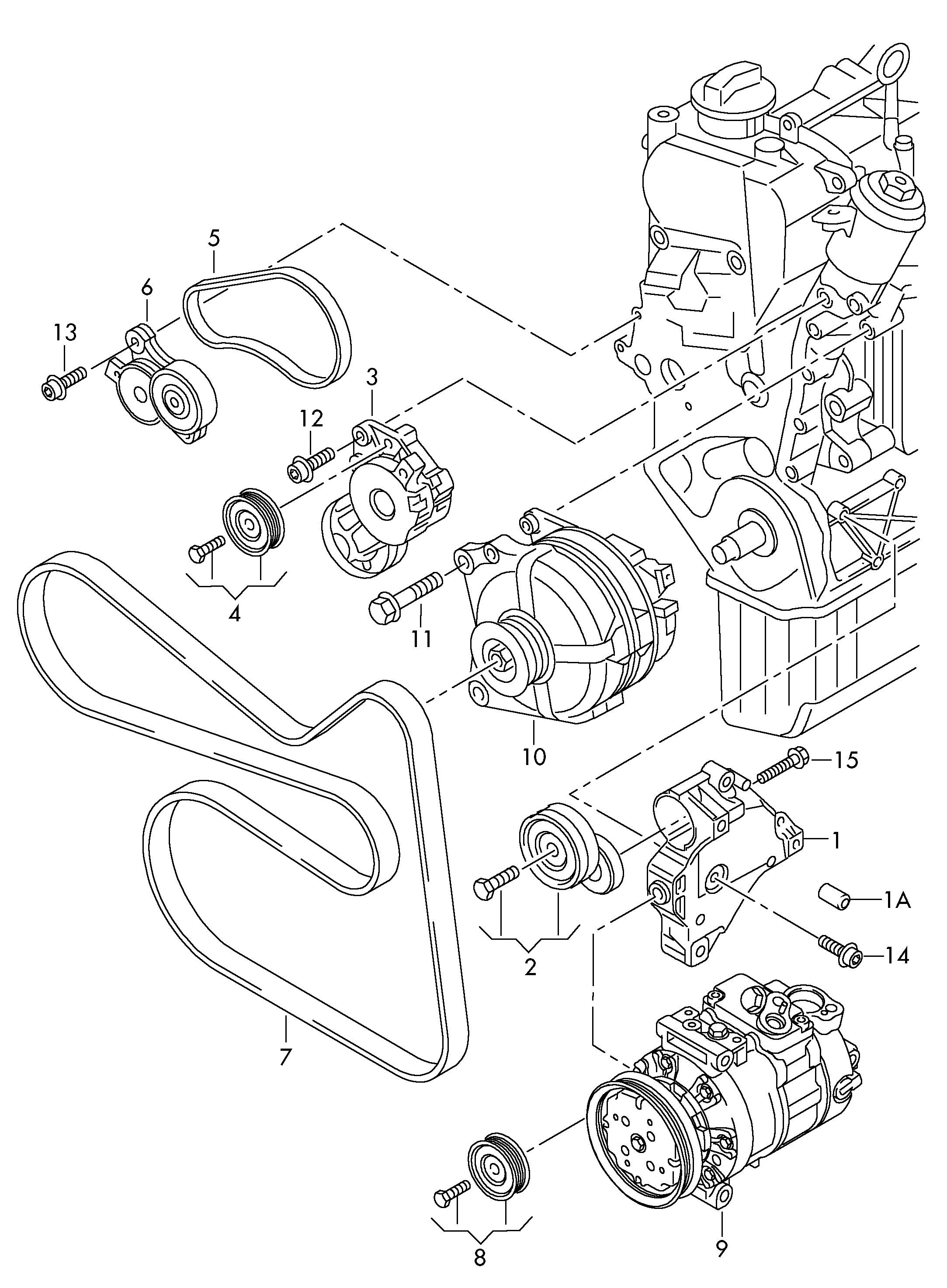 GATES T38054 - Galoppino / Guidacinghia, Cinghia Poly-V www.autoricambi360.it