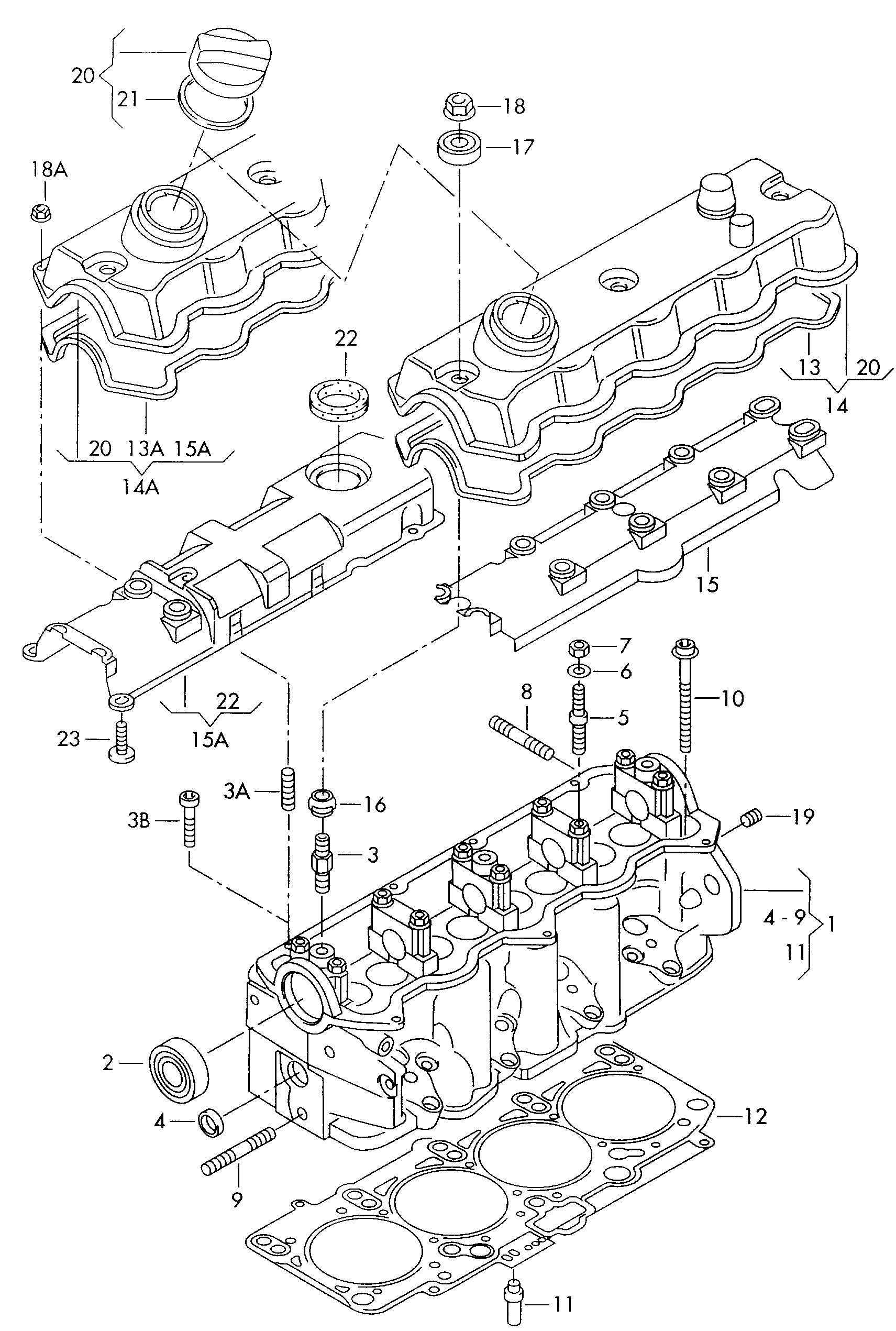 VAG N 014 634 1 - Kit cinghie dentate www.autoricambi360.it