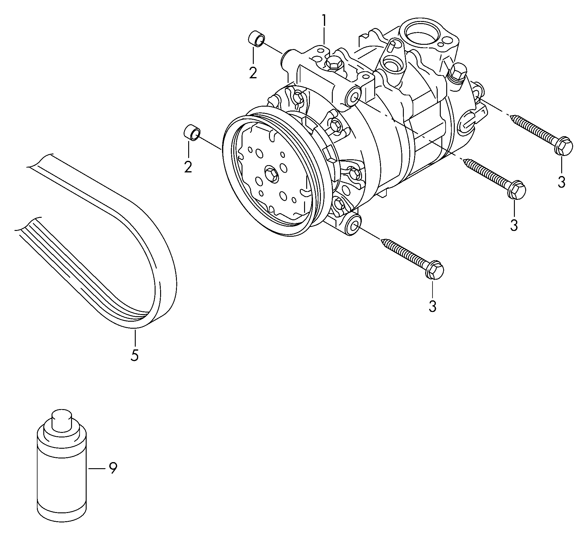 VAG 5Q0 820 803 F - Compressore, Climatizzatore www.autoricambi360.it