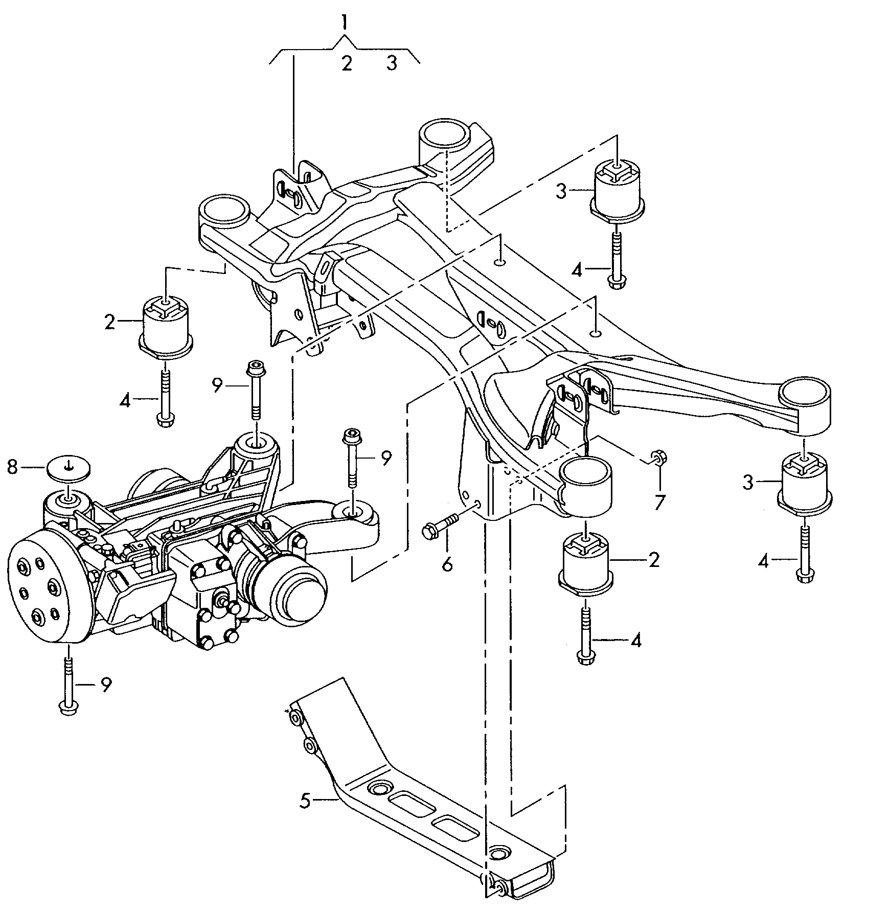 VAG 1K0 505 145 K - Supporto, Corpo assiale www.autoricambi360.it