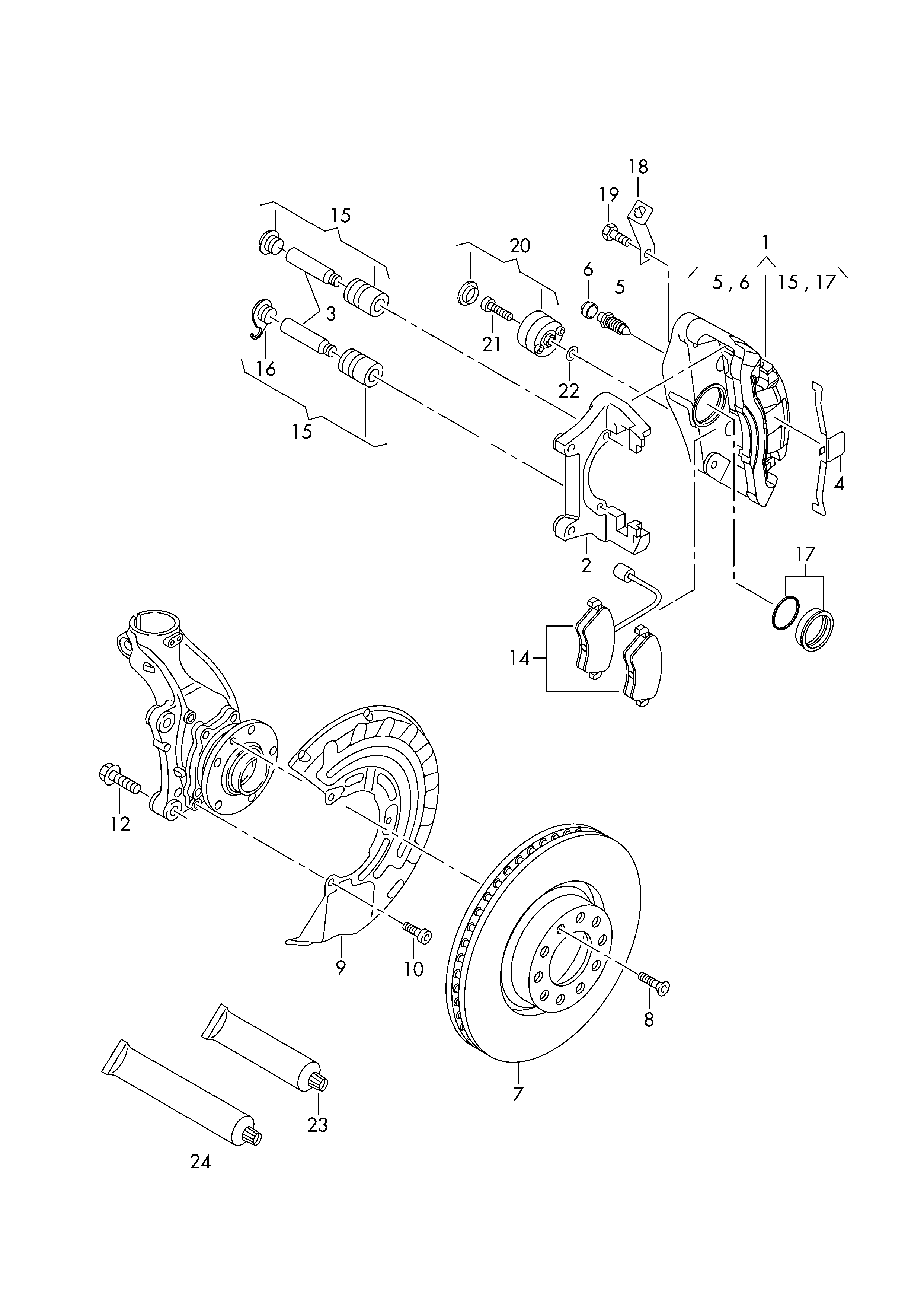 Samko 5SP1230 - Kit pastiglie freno, Freno a disco www.autoricambi360.it