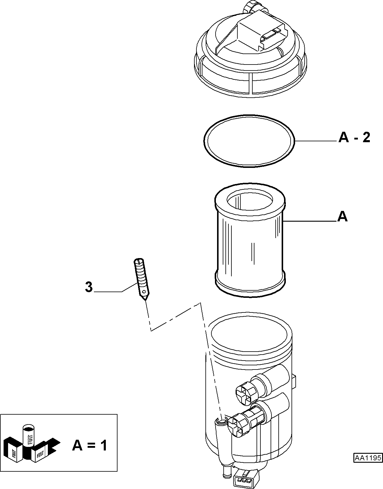 FCA 77365902 - Filtro carburante www.autoricambi360.it