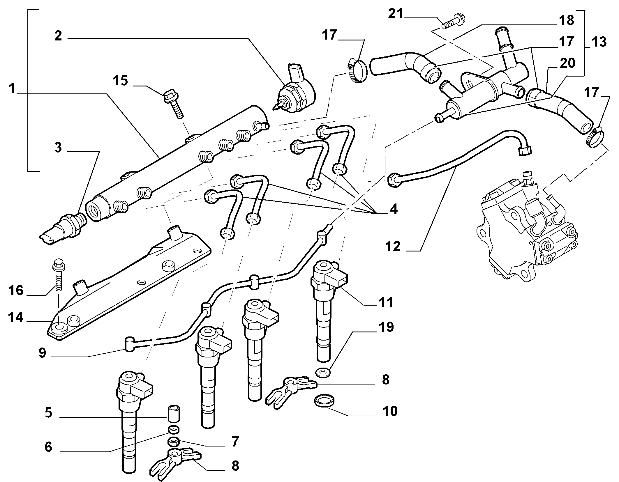 FCA 55230978 - Sensore, Pressione carburante www.autoricambi360.it