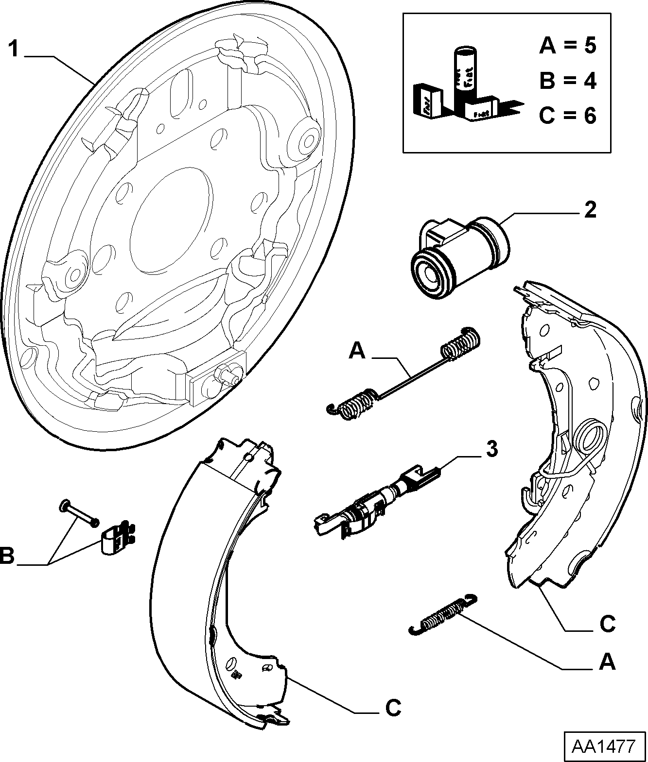 FORD 77362444 - Kit ganasce freno www.autoricambi360.it