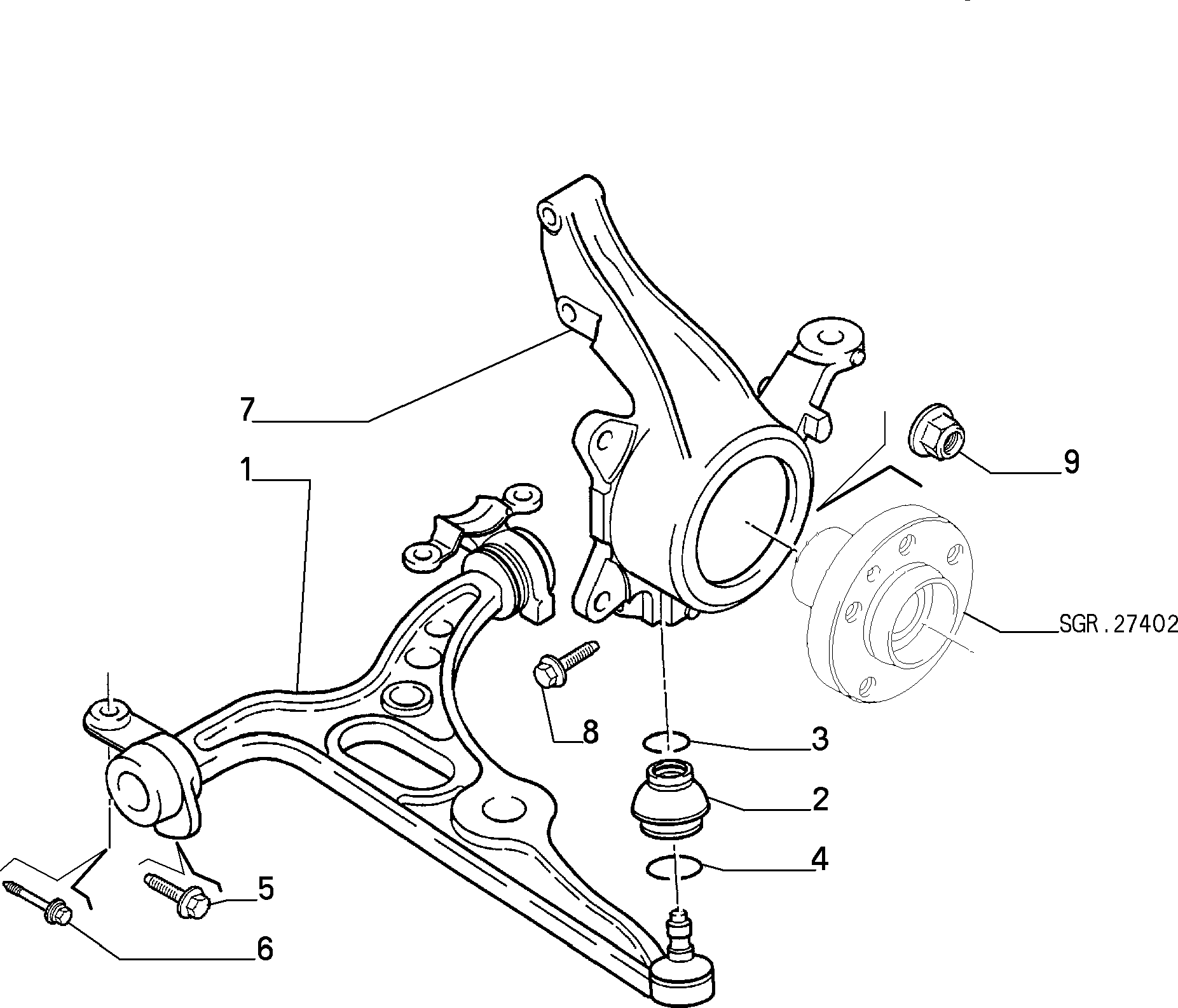 FCA 1333754080 - Braccio oscillante, Sospensione ruota www.autoricambi360.it