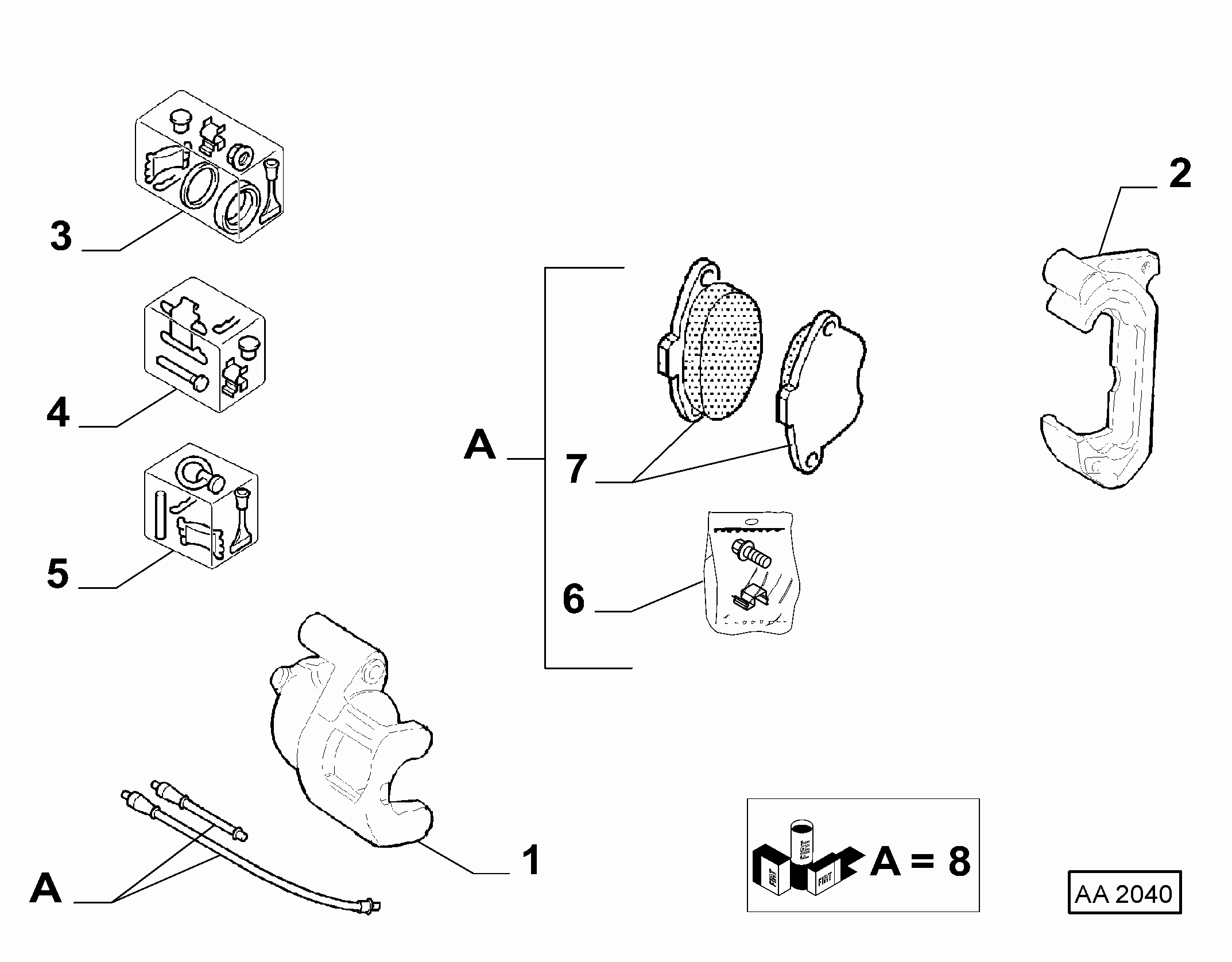 FCA 71770132 - Kit pastiglie freno, Freno a disco www.autoricambi360.it