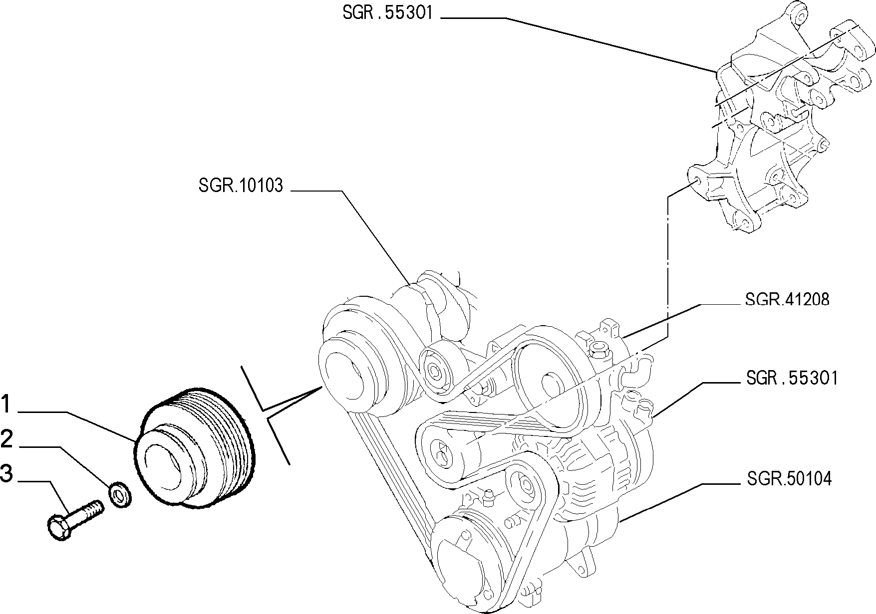 FCA 9467510480 - Puleggia cinghia, Albero a gomiti www.autoricambi360.it