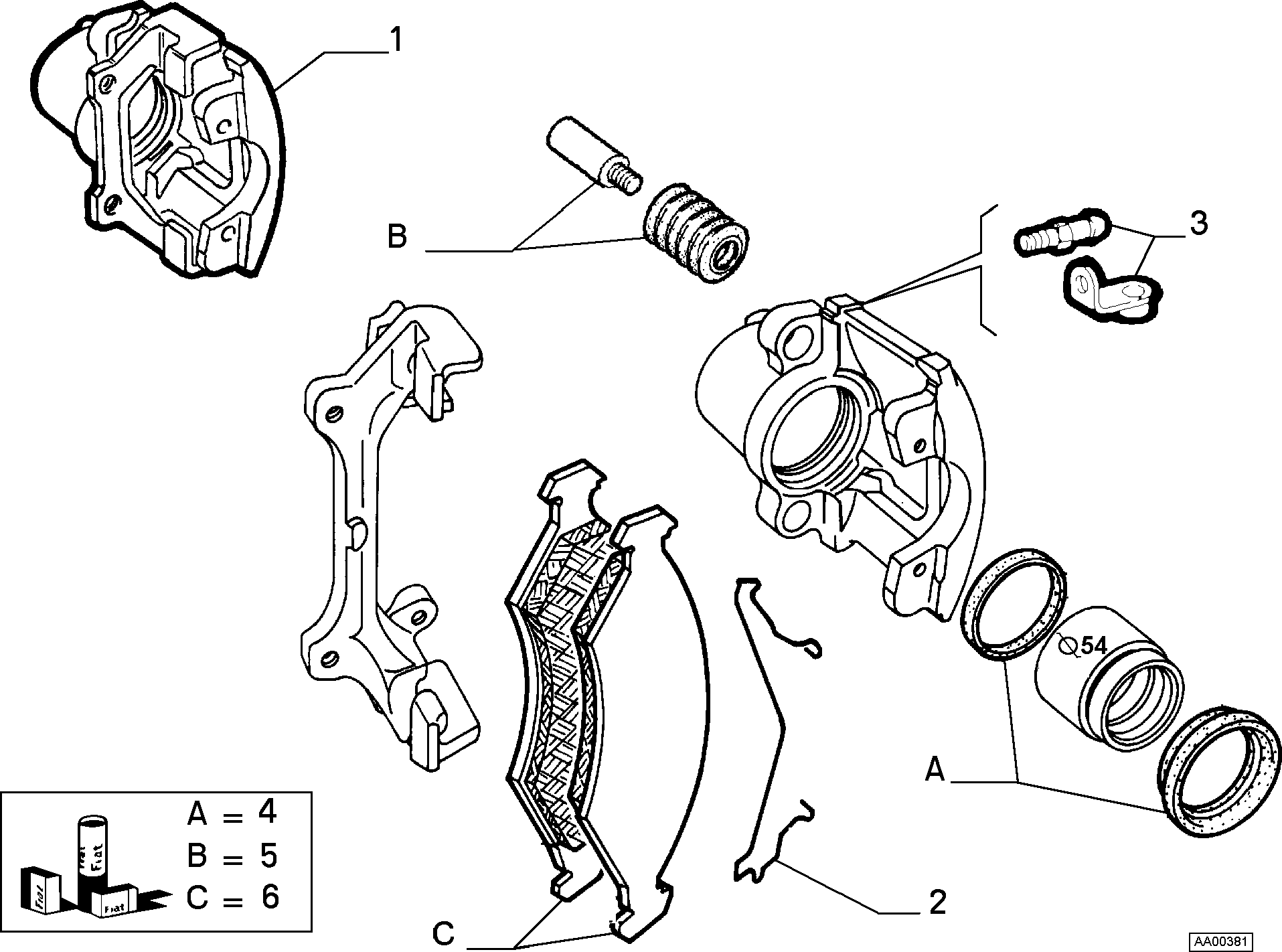 FCA 77363496 - Kit pastiglie freno, Freno a disco www.autoricambi360.it
