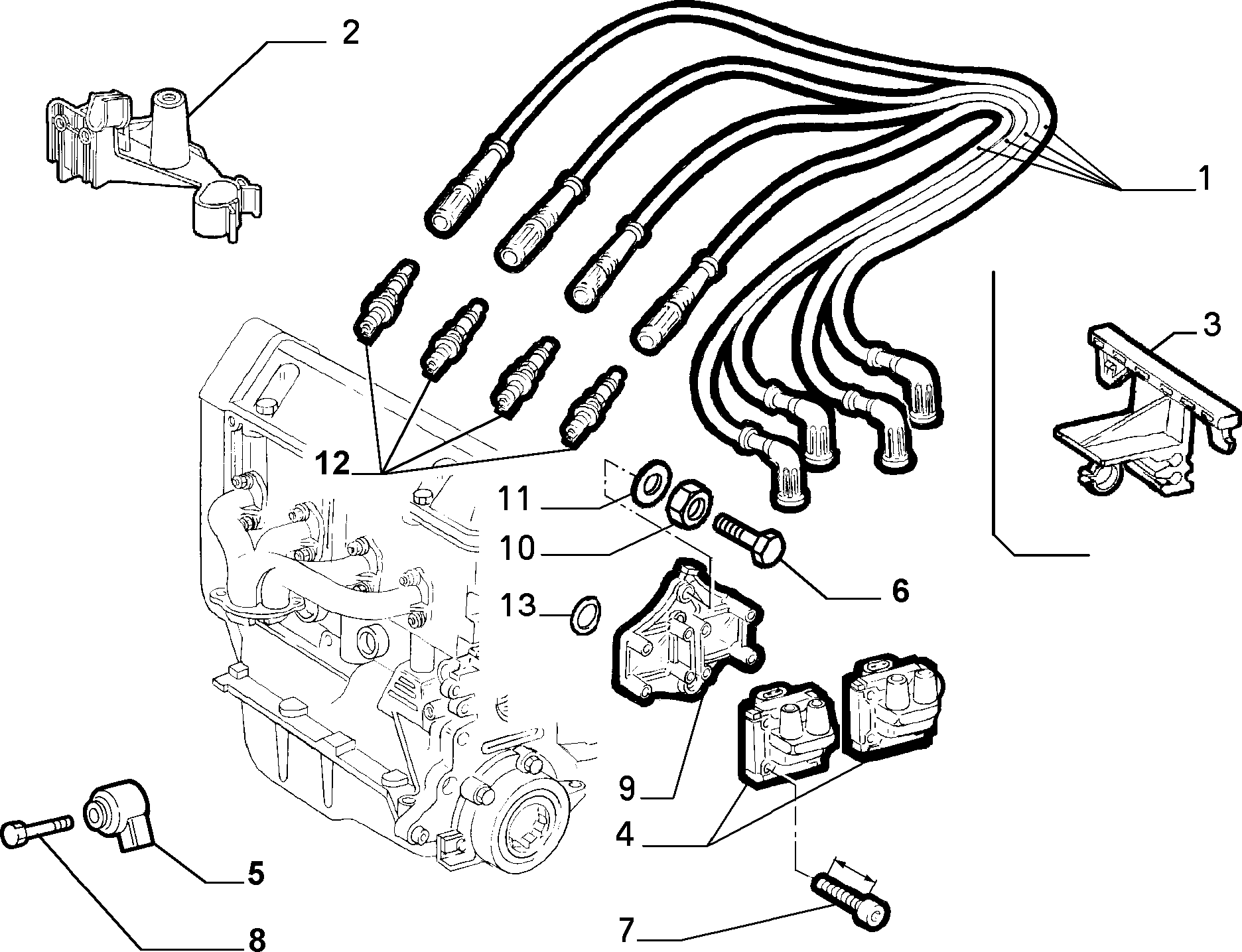 FCA 46 74 96 24 - Kit cavi accensione www.autoricambi360.it