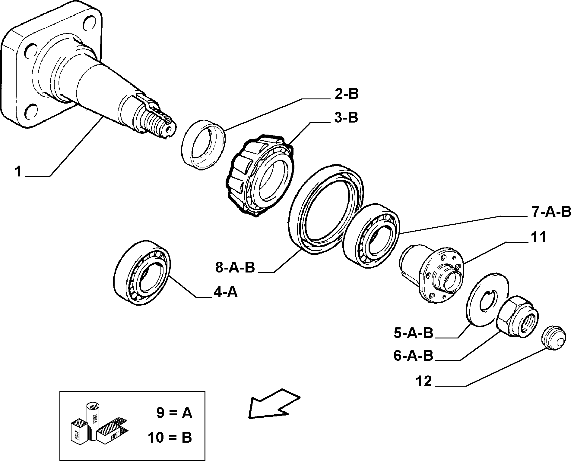 FCA 14045271 - Kit cuscinetto ruota www.autoricambi360.it