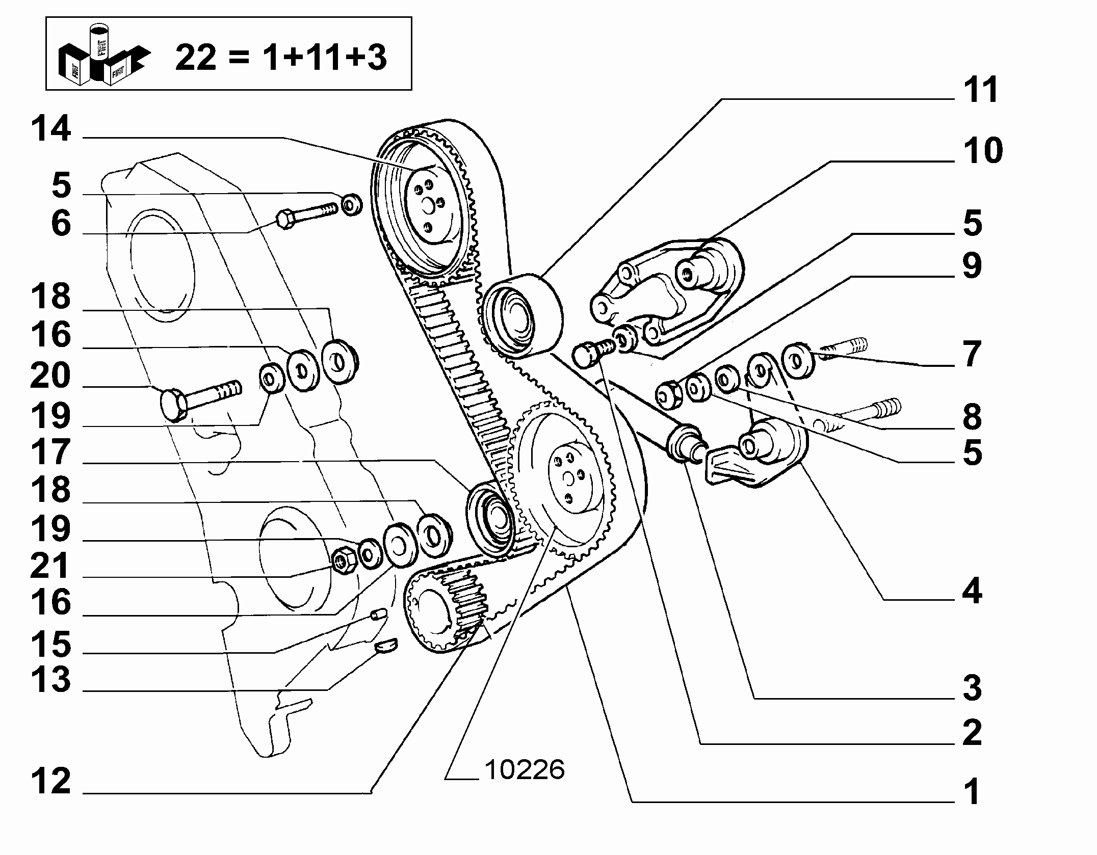 FCA 99461358 - Kit cinghie dentate www.autoricambi360.it